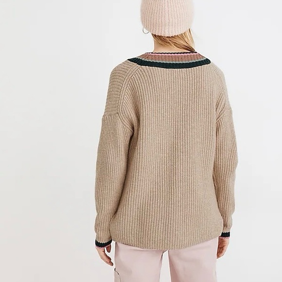 Madewell • Tipped Forrest V-Neck Sweater - Picture 3 of 10